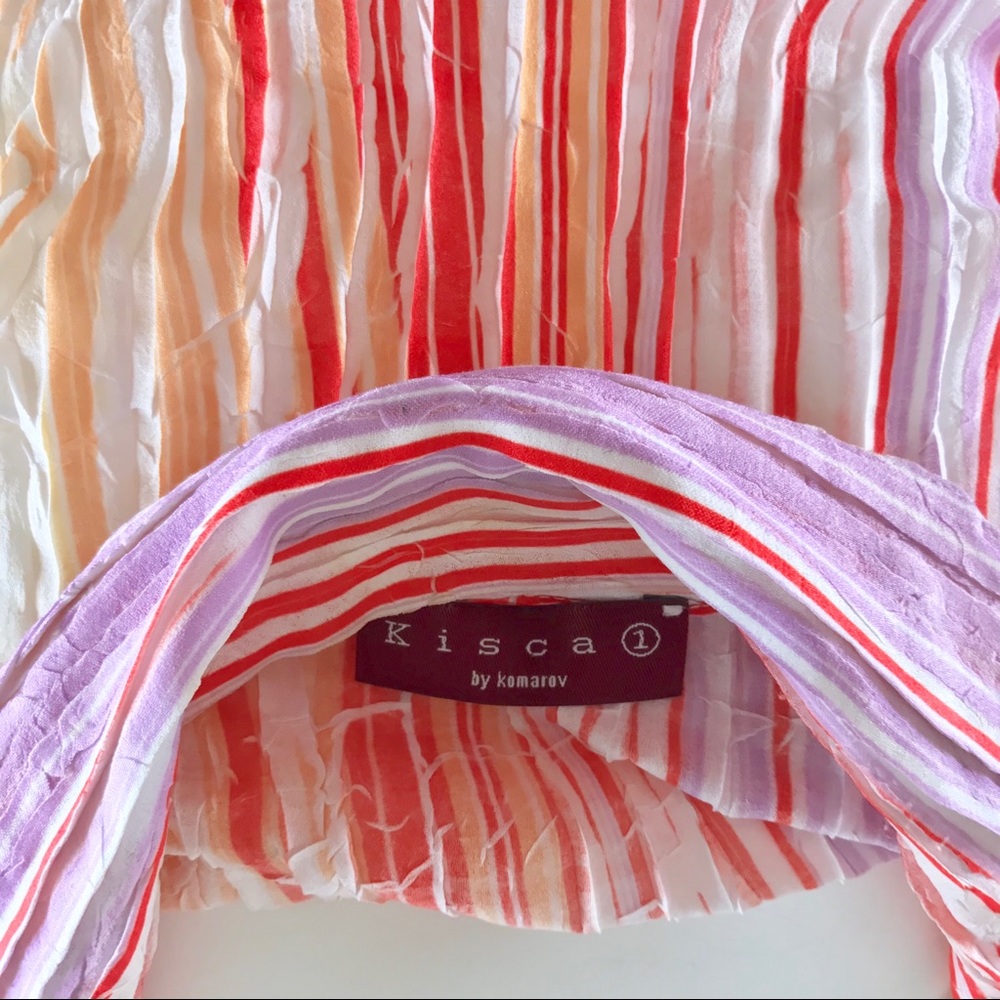 {Kisca by Komarov} Striped Multi-Color Blouse - Picture 6 of 7